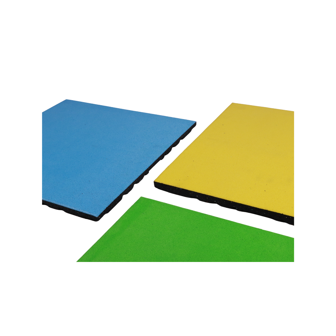 100%カラーポイント複合ゴム床タイル