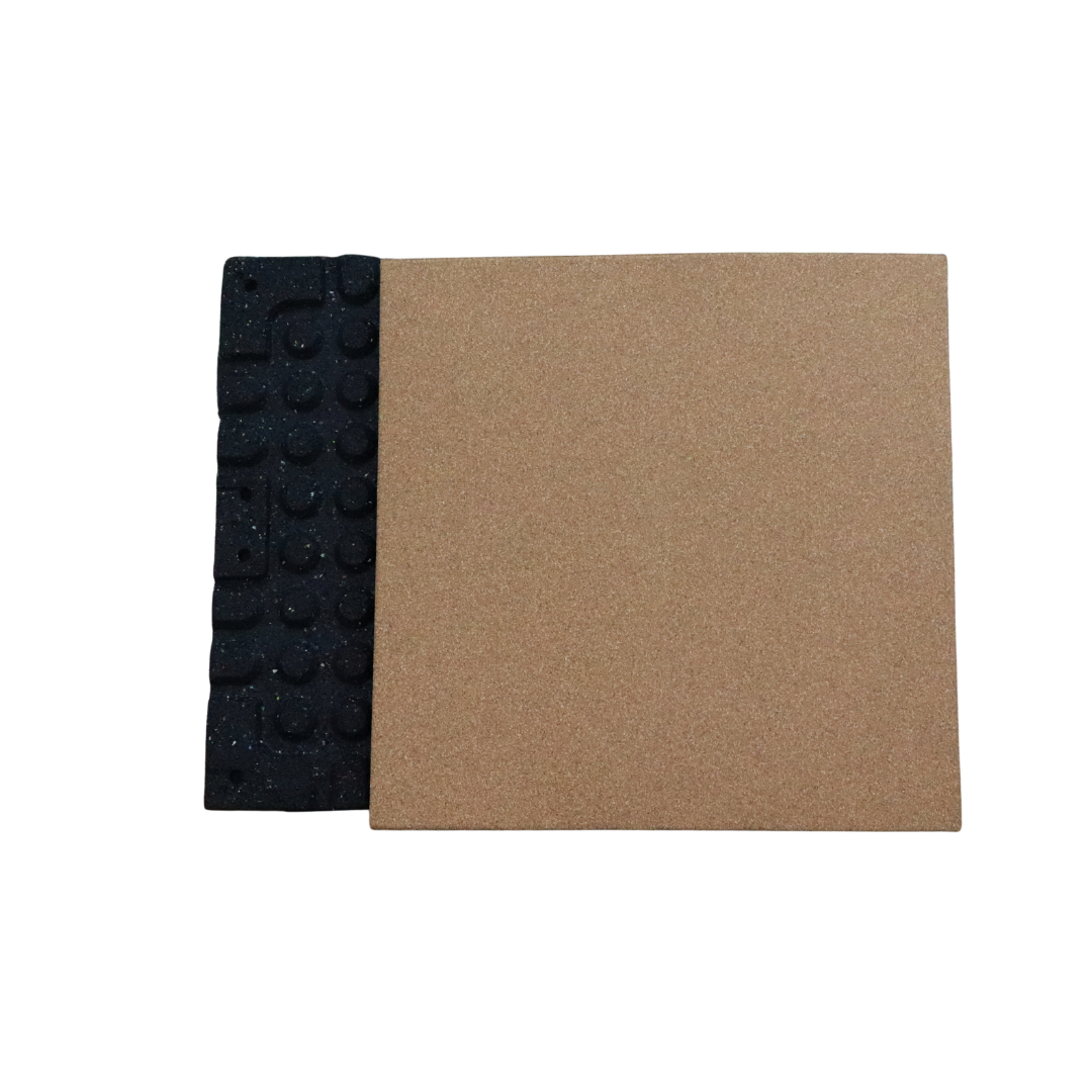 100%カラードット木目複合ゴム床タイル